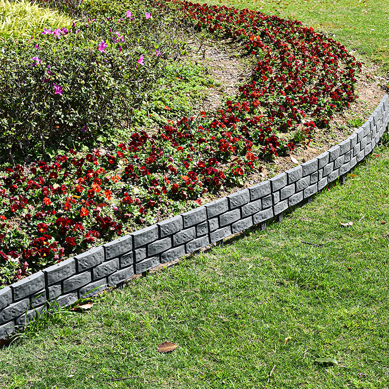 WL-008 Cerca de Jardín de Plástico con Apariencia de Piedra