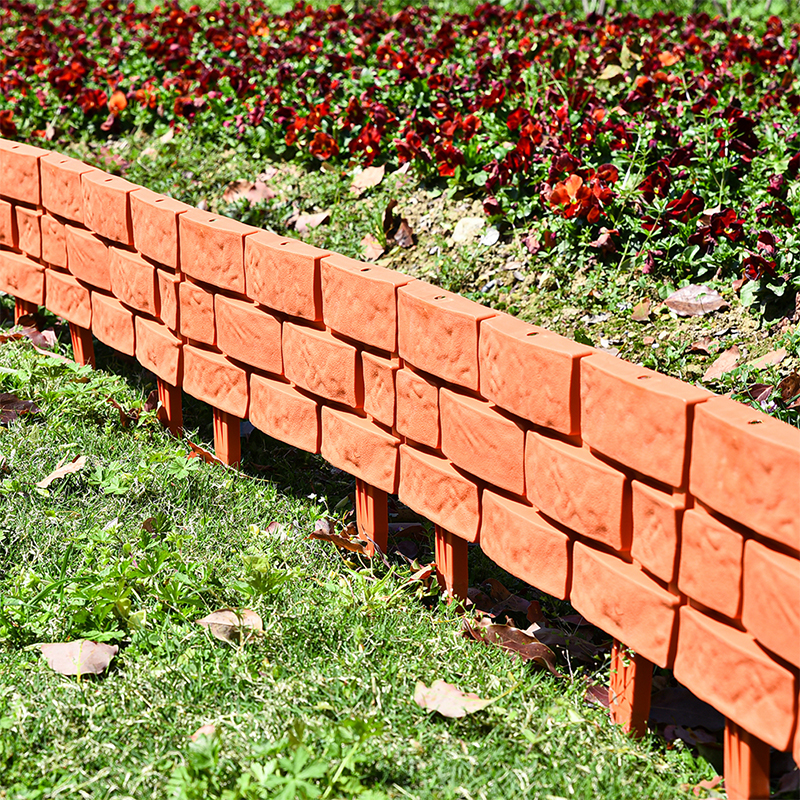 WL-008 Cerca de Jardín de Plástico con Apariencia de Piedra