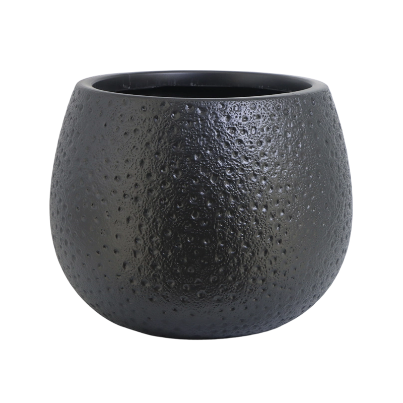 Maceta esférica de plástico para pie